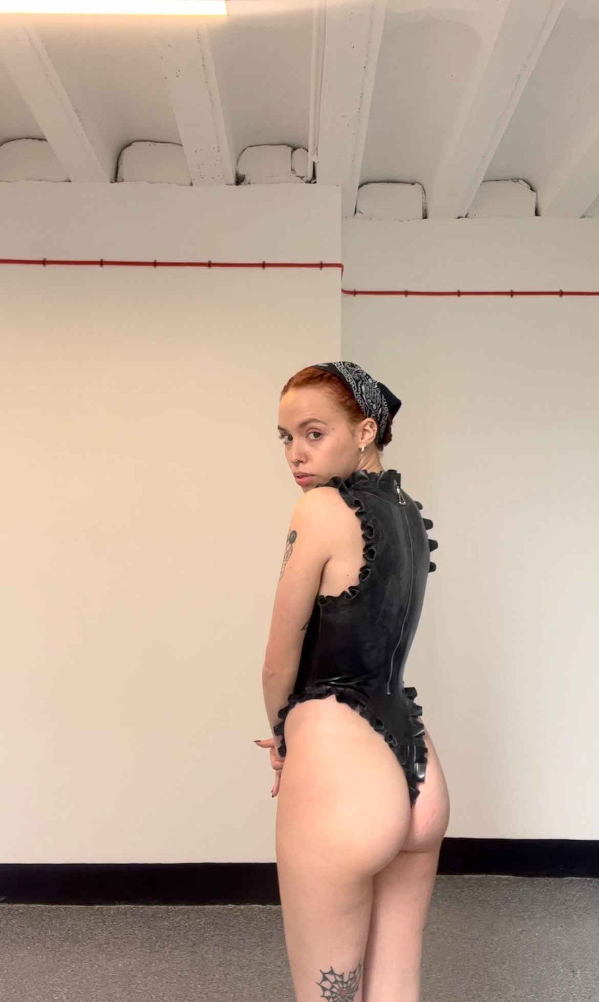 Frilly High Neck Bodysuit