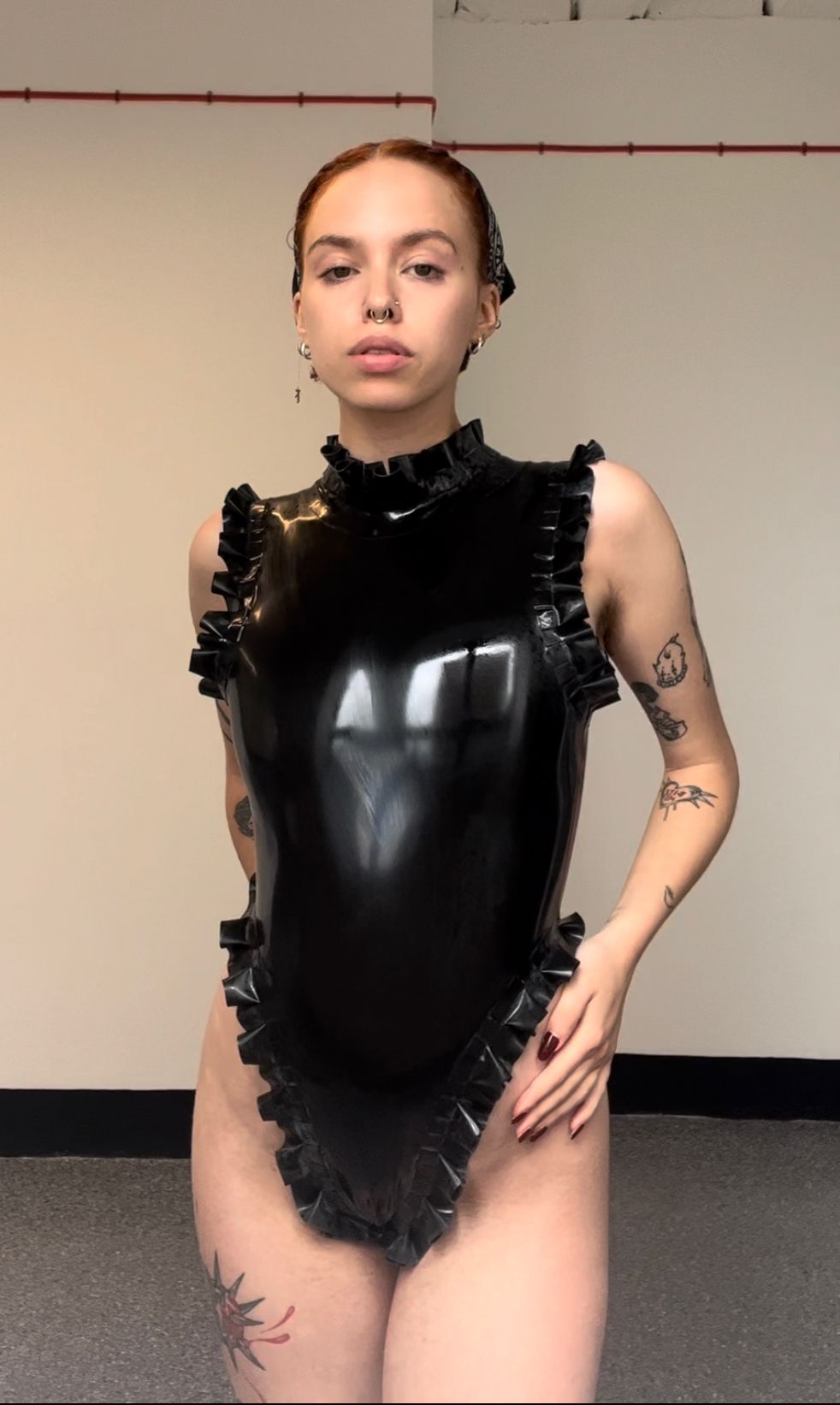 Frilly High Neck Bodysuit