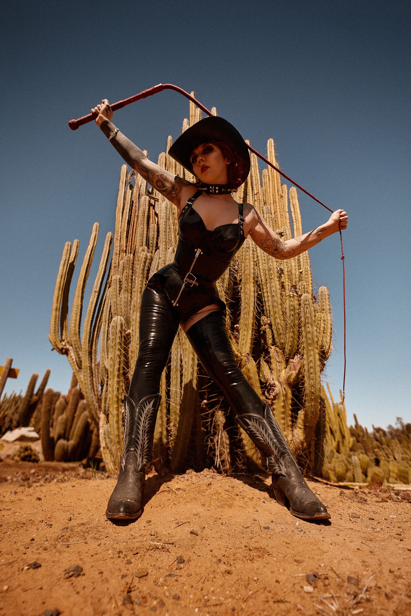 Lone Rider Latex Cowboy Hat