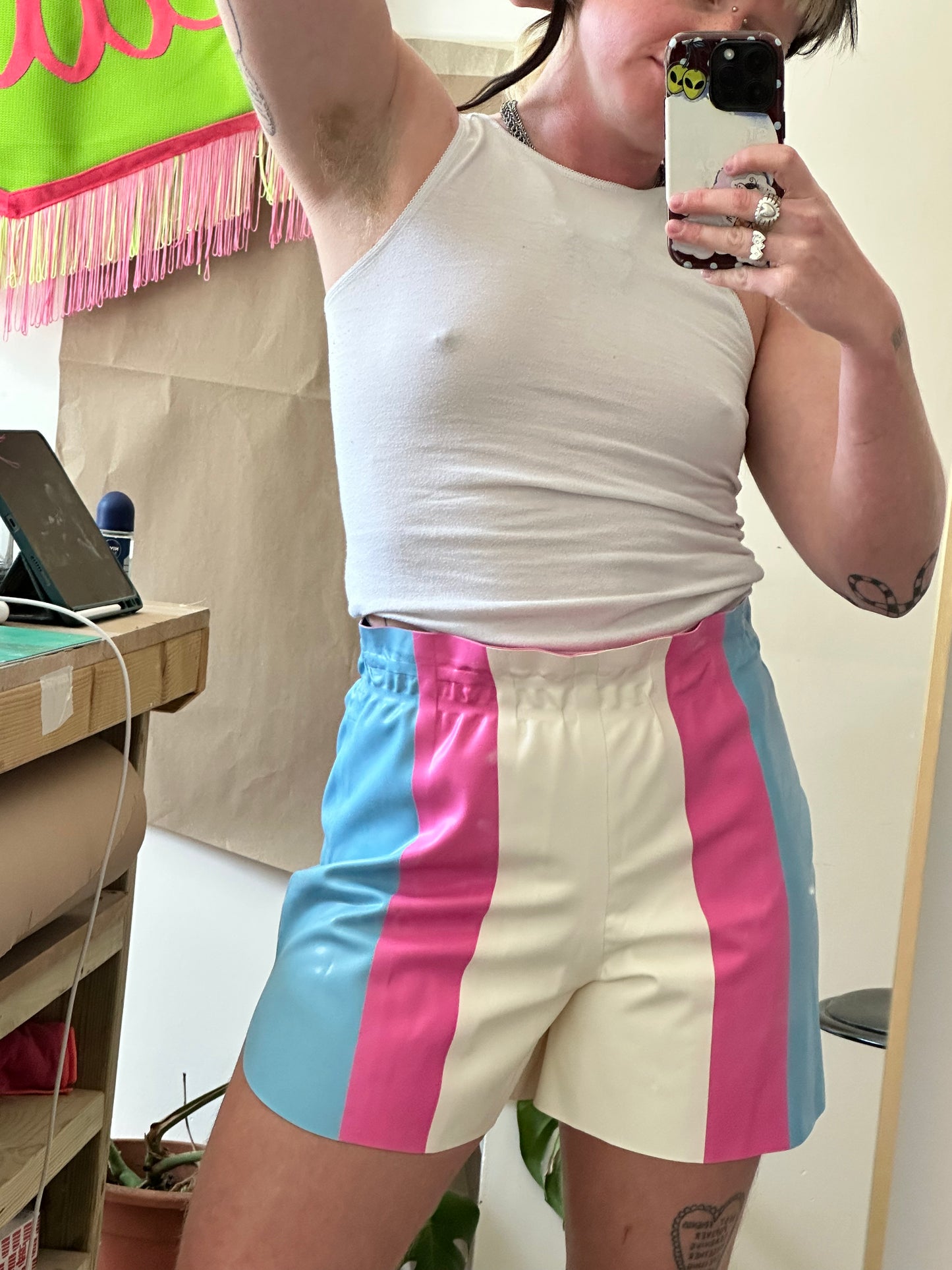 Trans flag Shorts Sample